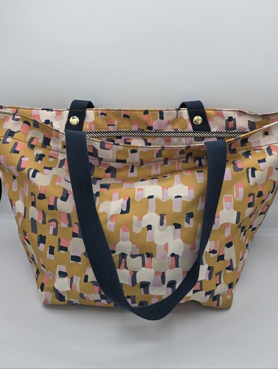 Fossil Handbags - Fossil - Multicolour Geometric Shoulder Travel Tote Bag With Zipper Closure